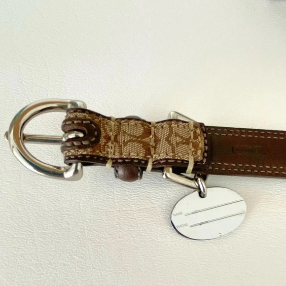 Coach Small Puppy Dog Collar & Matching Leash Set New - Picture 12 of 14